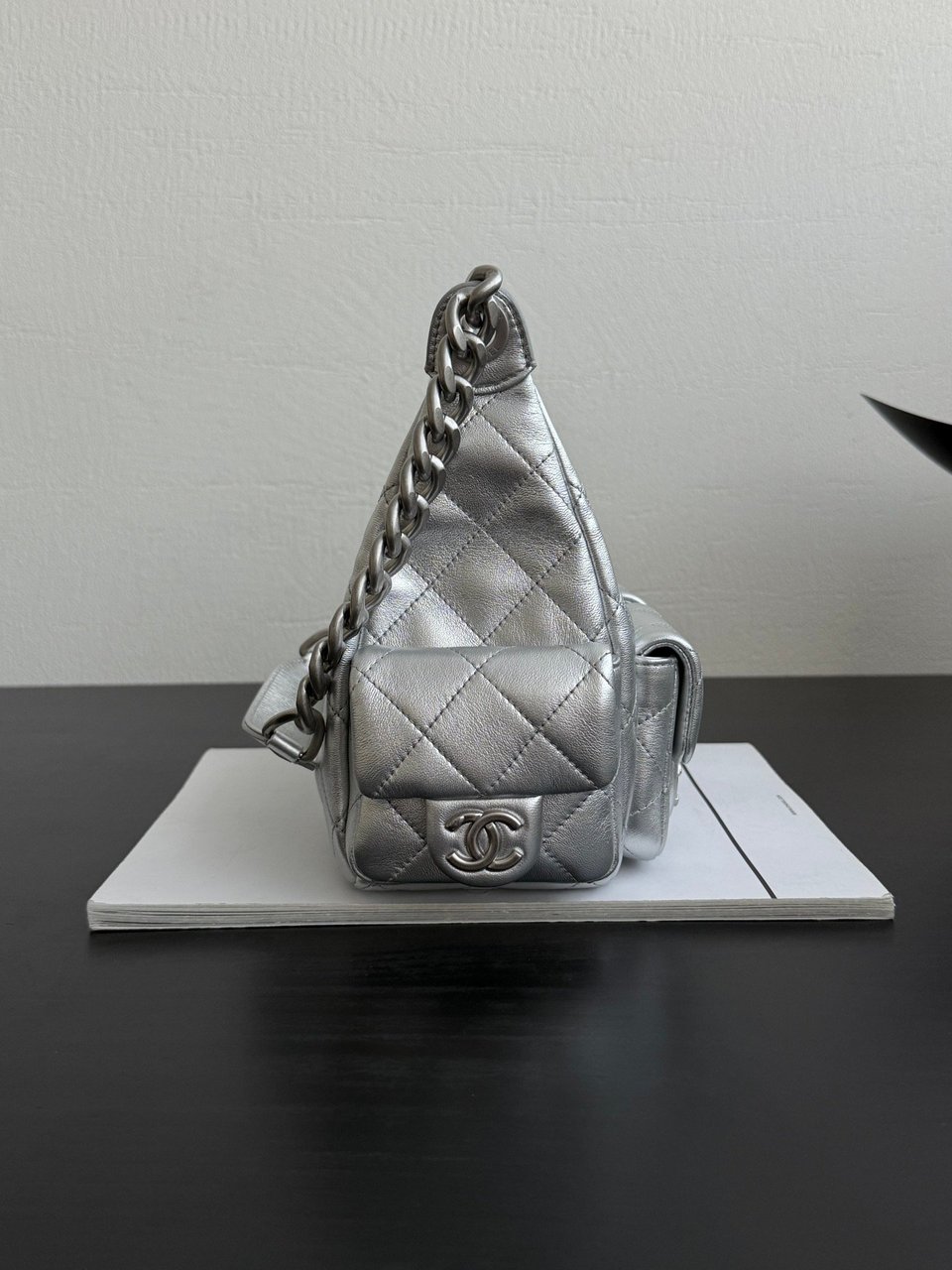 Chanel 25C Hobo Bag Silver Spring/Summer 2025 Collection 32cm/12.2cm view 4