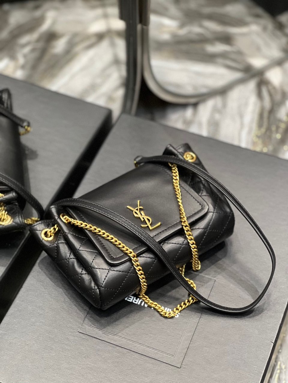 Saint Laurent Mini Nolita In Black 18Cm view 6