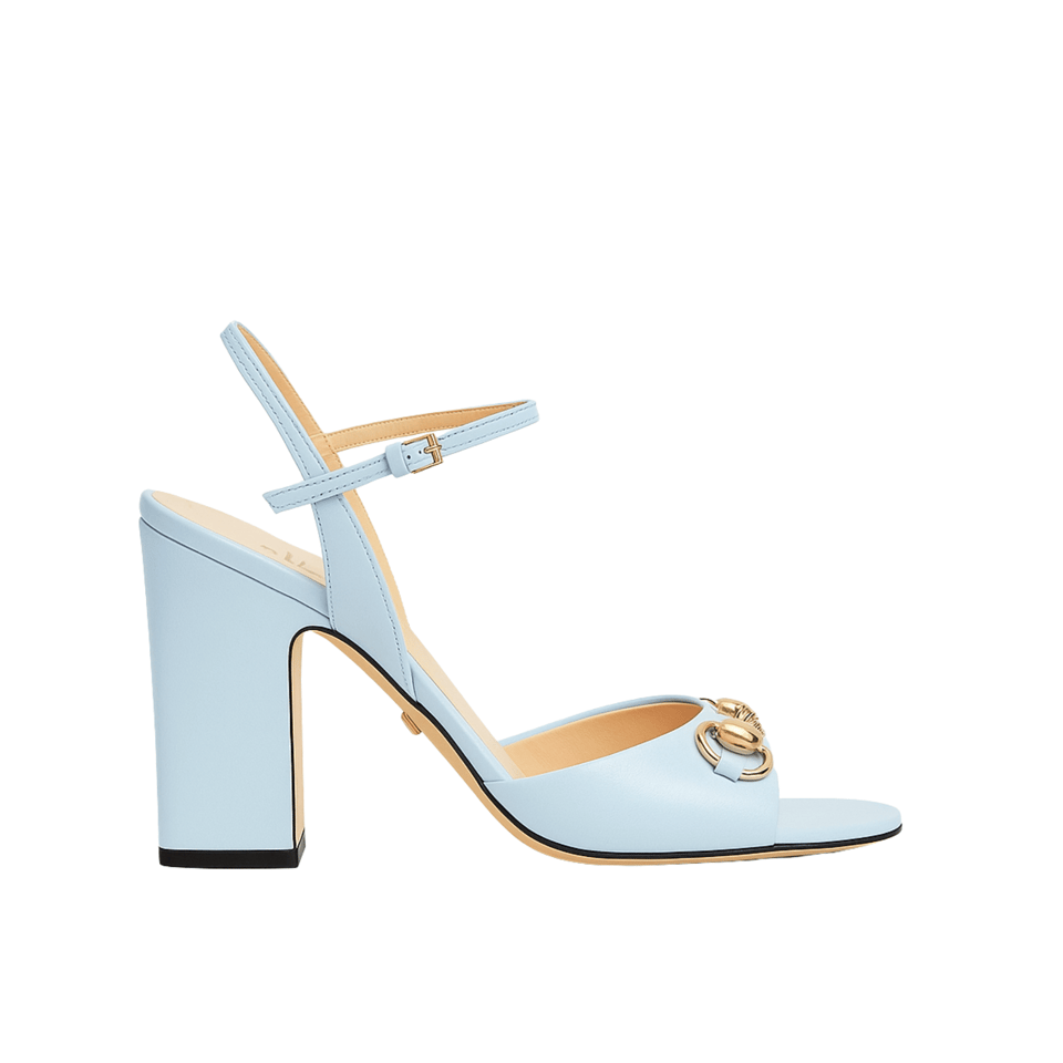 Gucci Women’S Horsebit High Heel Sandal Blue ?771600 C9D00 4728 view 2