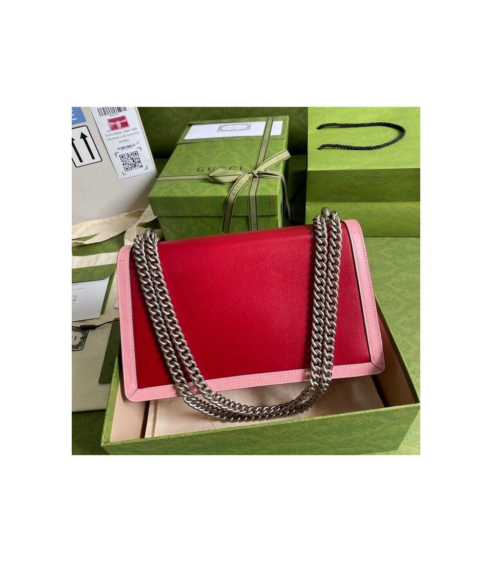 Gucci Dionysus Small Shoulder Bag Red and Pink Leather view 5