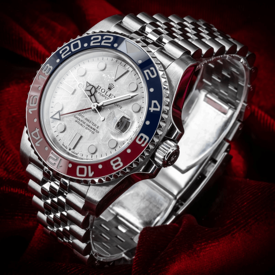 [Superclone] Rolex GMT-Master II Meteorite Pepsi Jubilee Stainless Steel 116710LN view 4