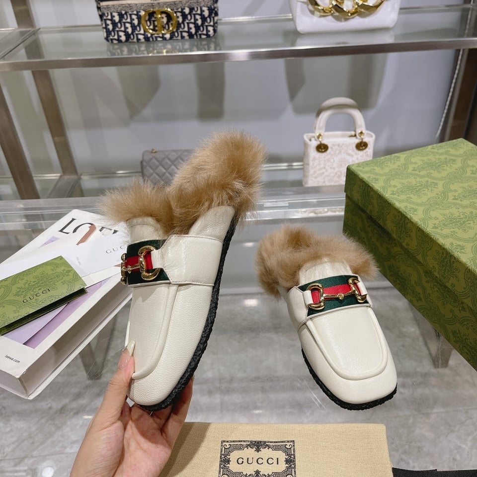 Gucci Men’S Slipper With Horsebit White view 5