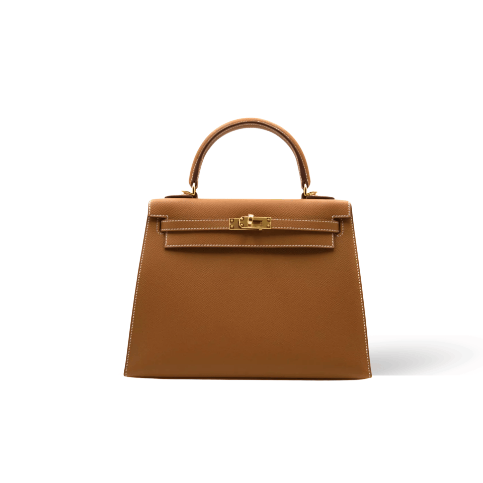 Hermes Kelly 25 Bag In Golden Tan Epsom Leather For Women 25cm/10in view 2