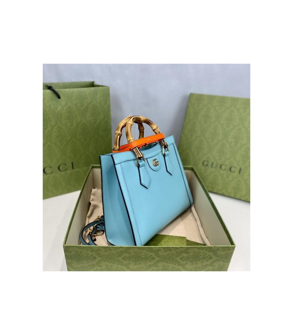 Gucci Diana Small Tote Bag Light Blue view 6