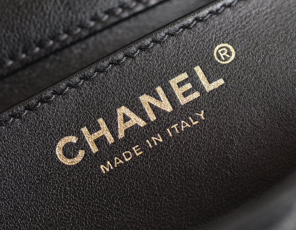 Chanel 24P Mini Flap Bag 17Cm Black Lambskin Pearl Chain view 4