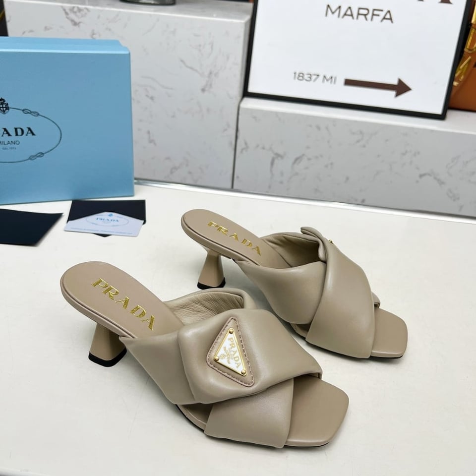 Prada Padded Nappa Sandals Beige 1Xx754 2Dl8 F0036 F 065 view 3