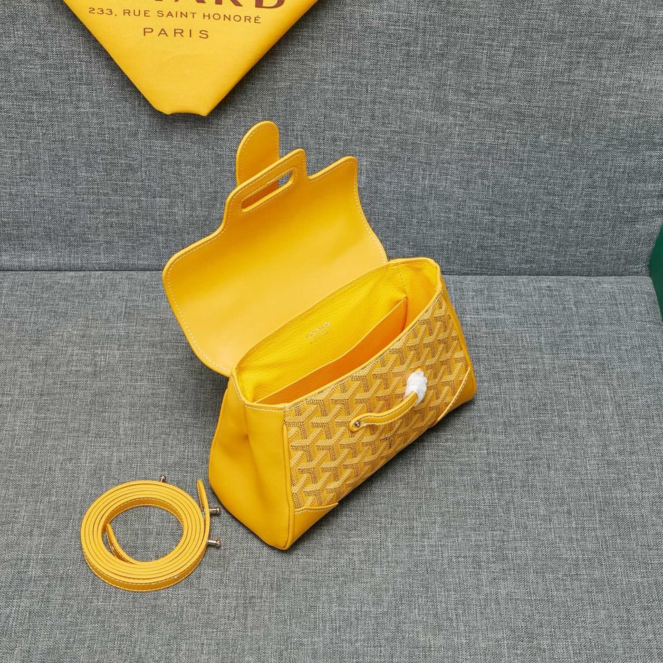 Goyard Saigon Souple Mini Bag Yellow Canvas 20cm view 8