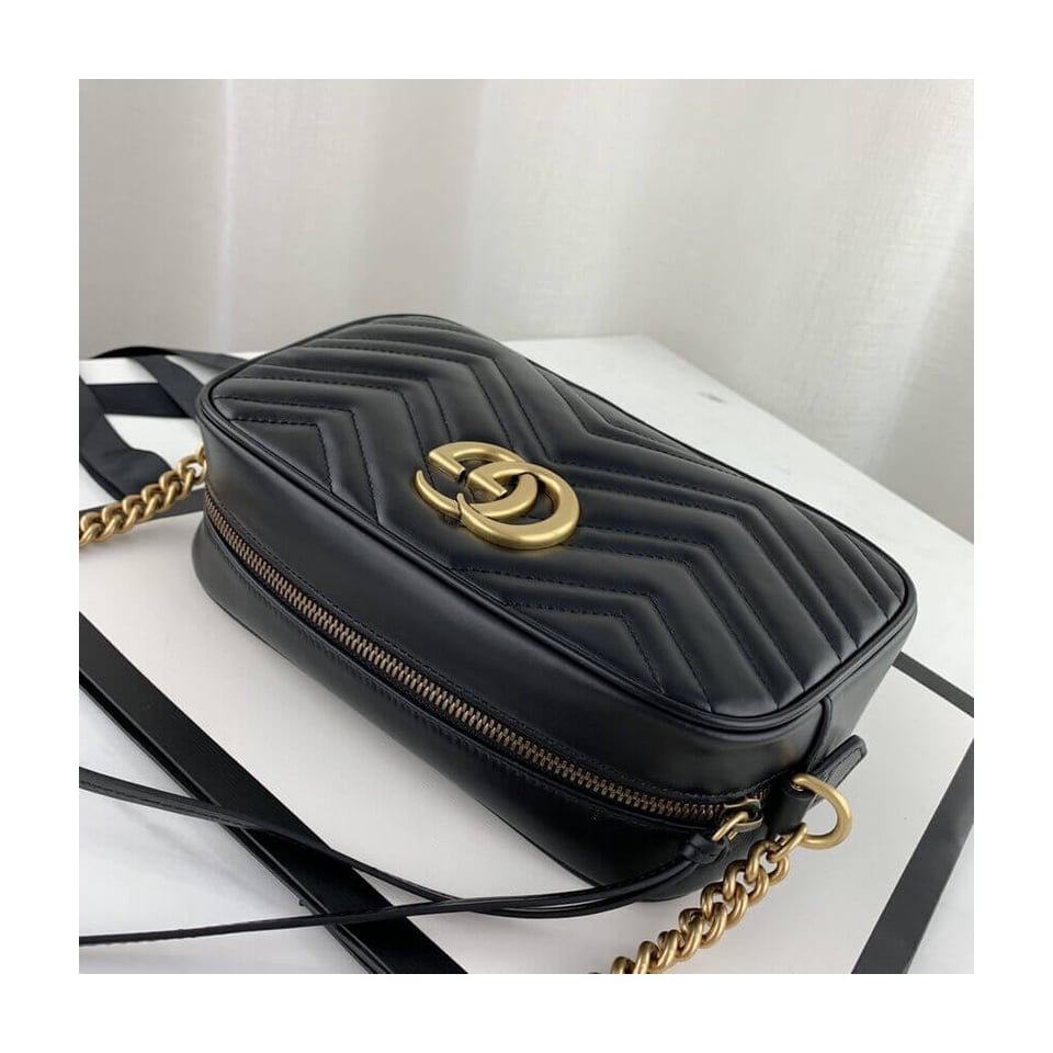 Gucci GG Marmont Small Shoulder Bag Black 24Cm view 8