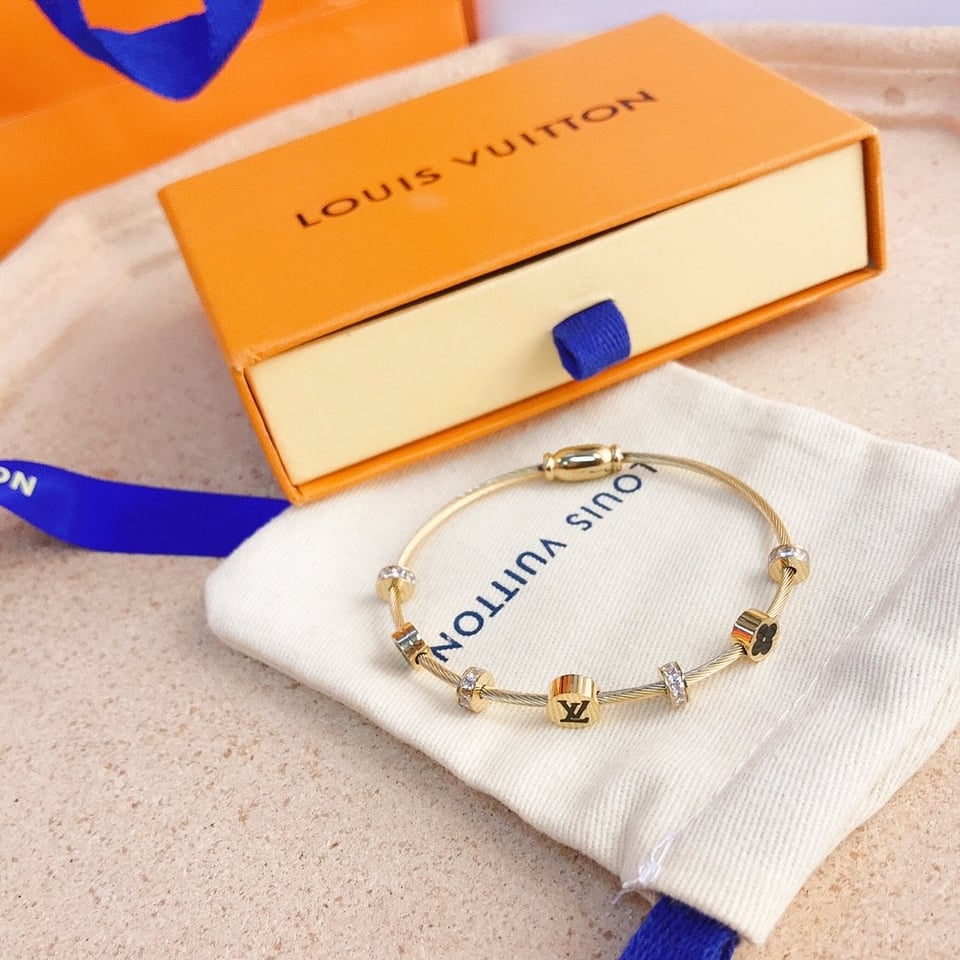 Louis Vuitton Lv Monogram Bracelet Gold view 3