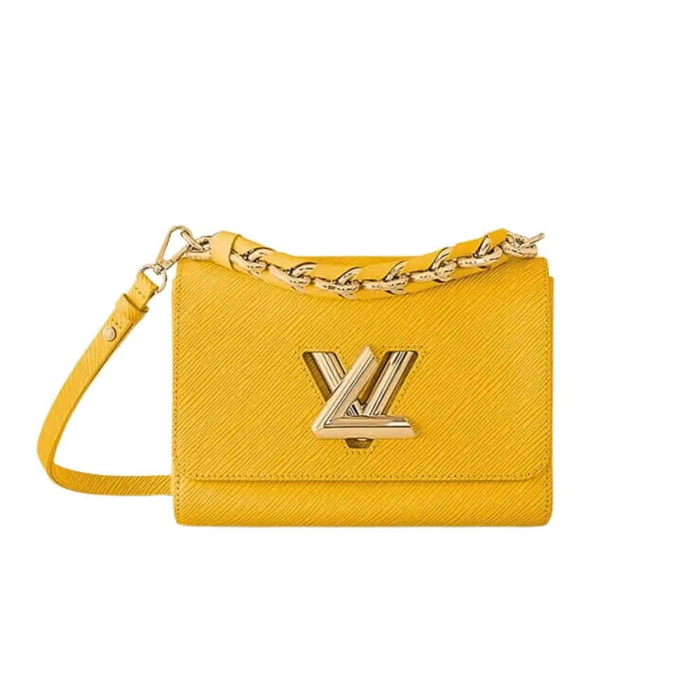 Louis Vuitton Twist Mm Cowhide Leather Handbag Sunflower Yellow 23Cm view 2