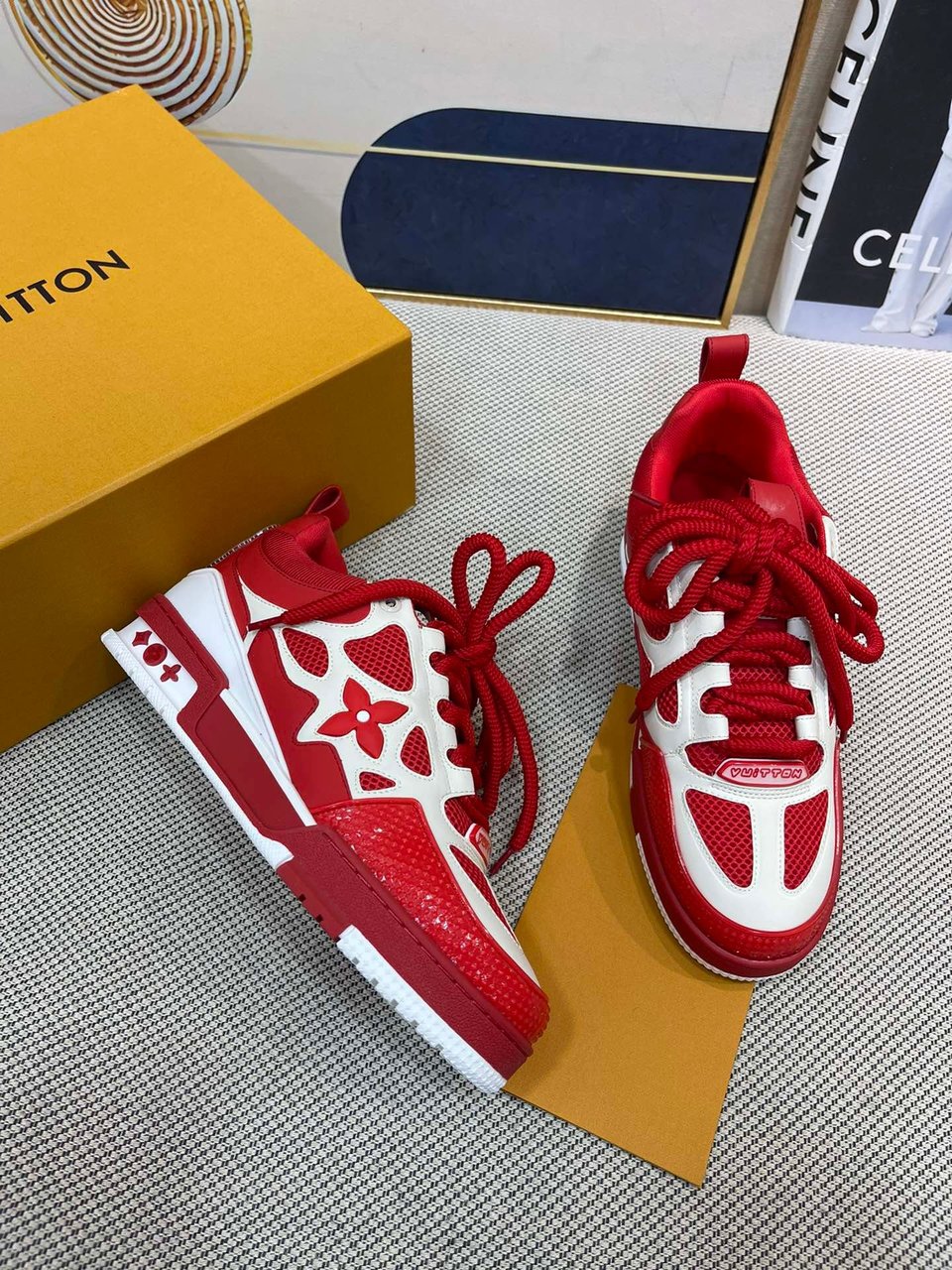 Louis Vuitton Lv Skate Sneaker Red view 3