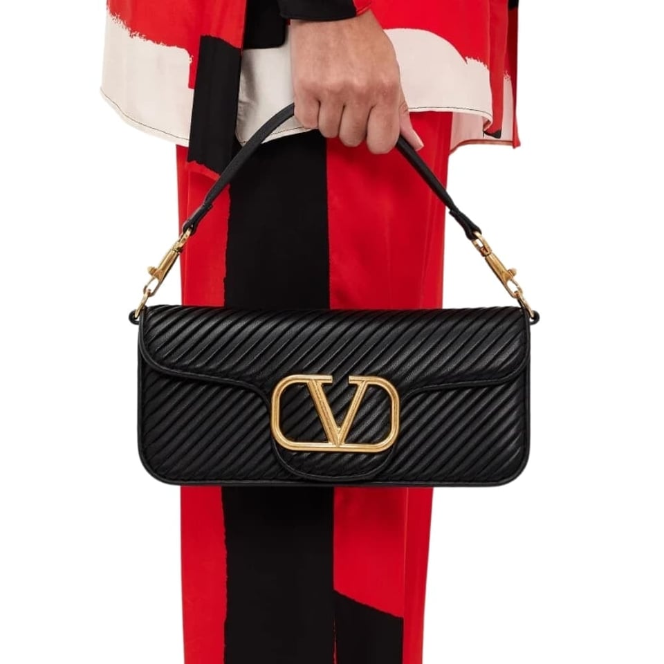 Valentino Garavani Locò Shoulder Bag In Black 27Cm 5W2B0K30Szg 0No view 7