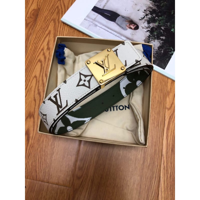 Louis Vuitton Iconic 30mm Reversible Belt M0149 White/Green view 2
