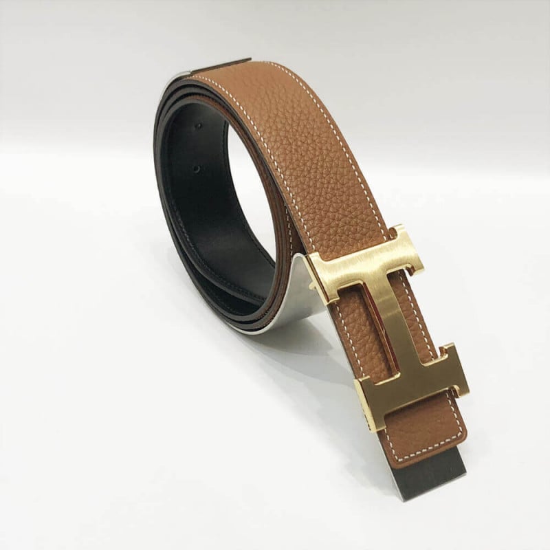 Hermes H Belt Buckle &amp; Reversible Leather Strap 38 mm HB01 view 3