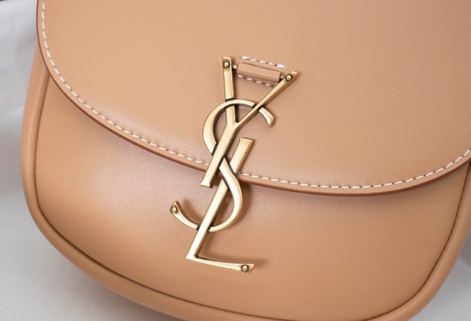 Saint Laurent Kaia Small Smooth Leather Beige view 11