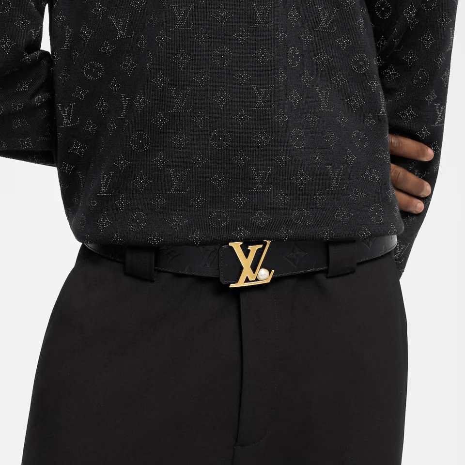 Louis Vuitton LV Initiales Pearls 40mm Reversible Men Belt M8842S view 5