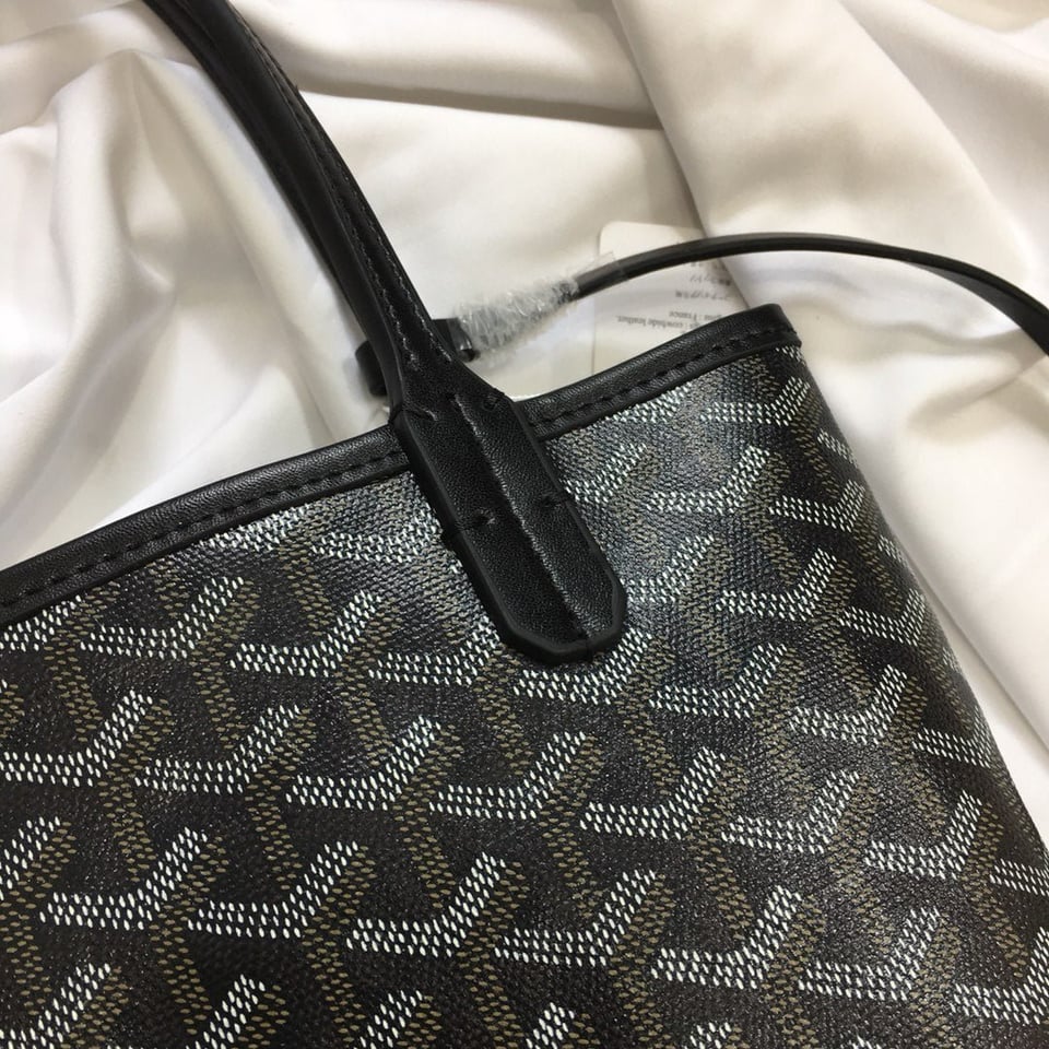 Goyard Anjou Mini Bag 20cm Black Canvas view 6