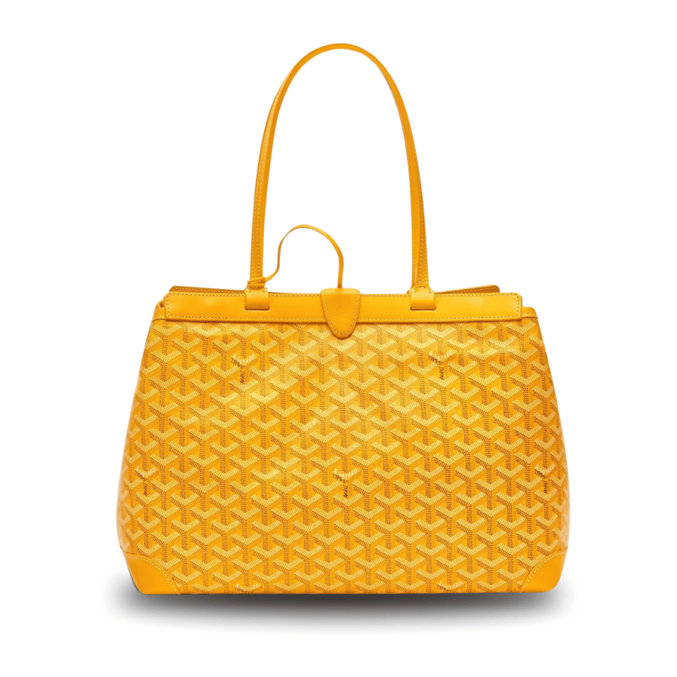 Goyard Bellechasse Biaude Pm Bag 36cm Yellow Goyardine Canvas And Calfskin Trim view 2