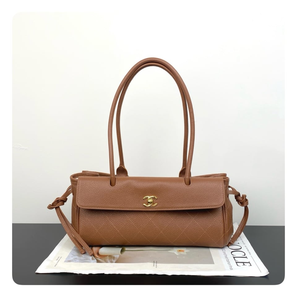 Chanel Urban Essential Tote Light Brown Caviar Gold Hardware 30cm/11.8in view 2