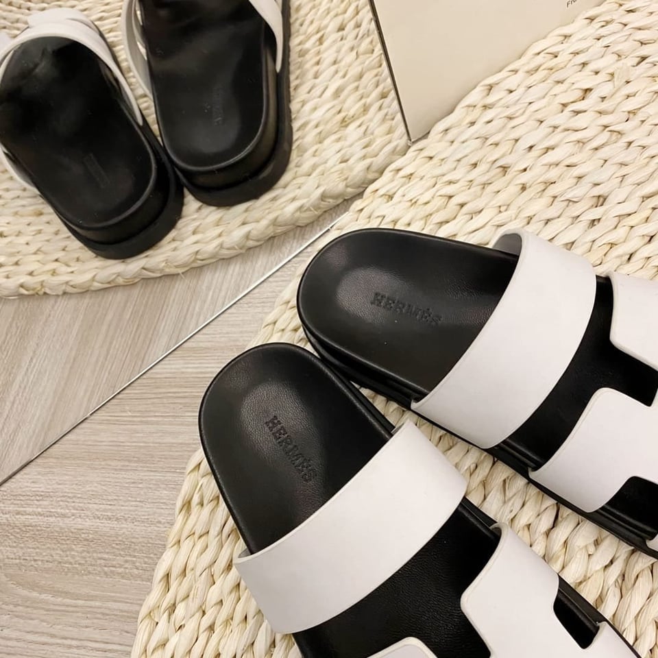 Hermes Ankara Sandal White view 3