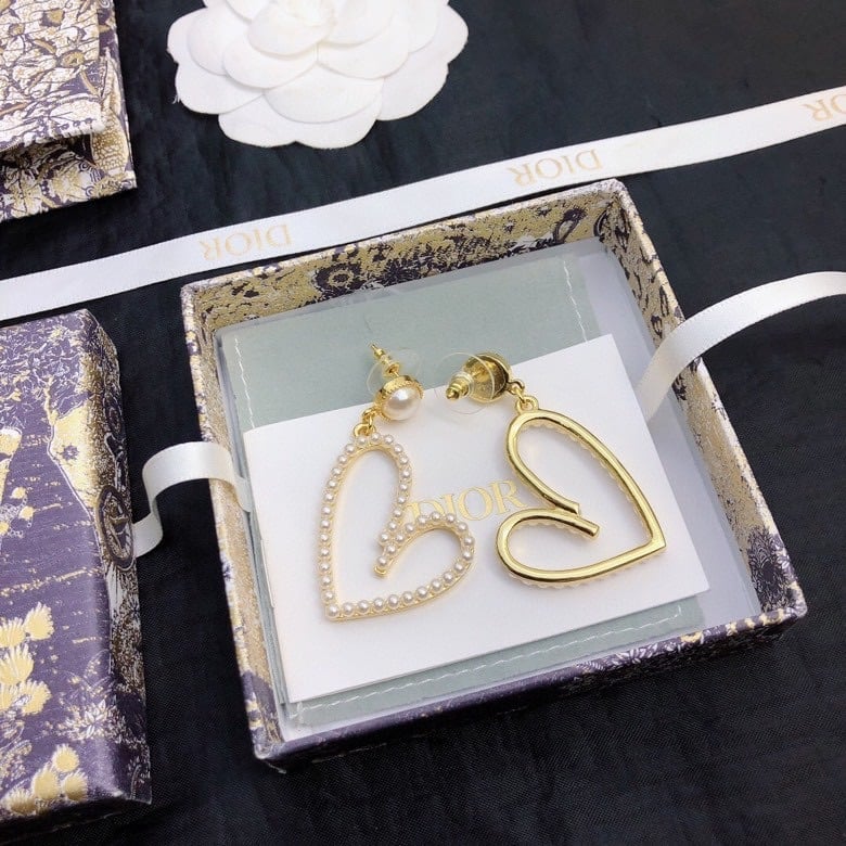 Chanel Heart Gold Earrings view 6