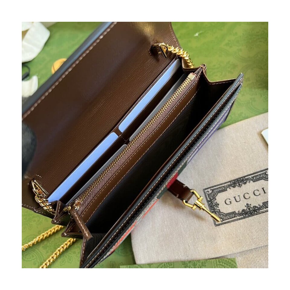 Gucci Jackie 1961 Chain Wallet With Geometric Print 19cm view 10