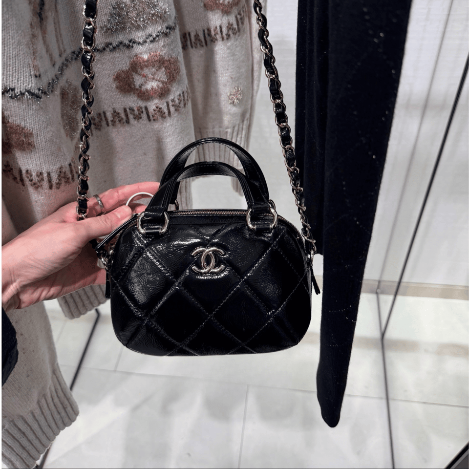 Chanel Mini Bowling Black Bag For Women 18cm/7.1in view 5