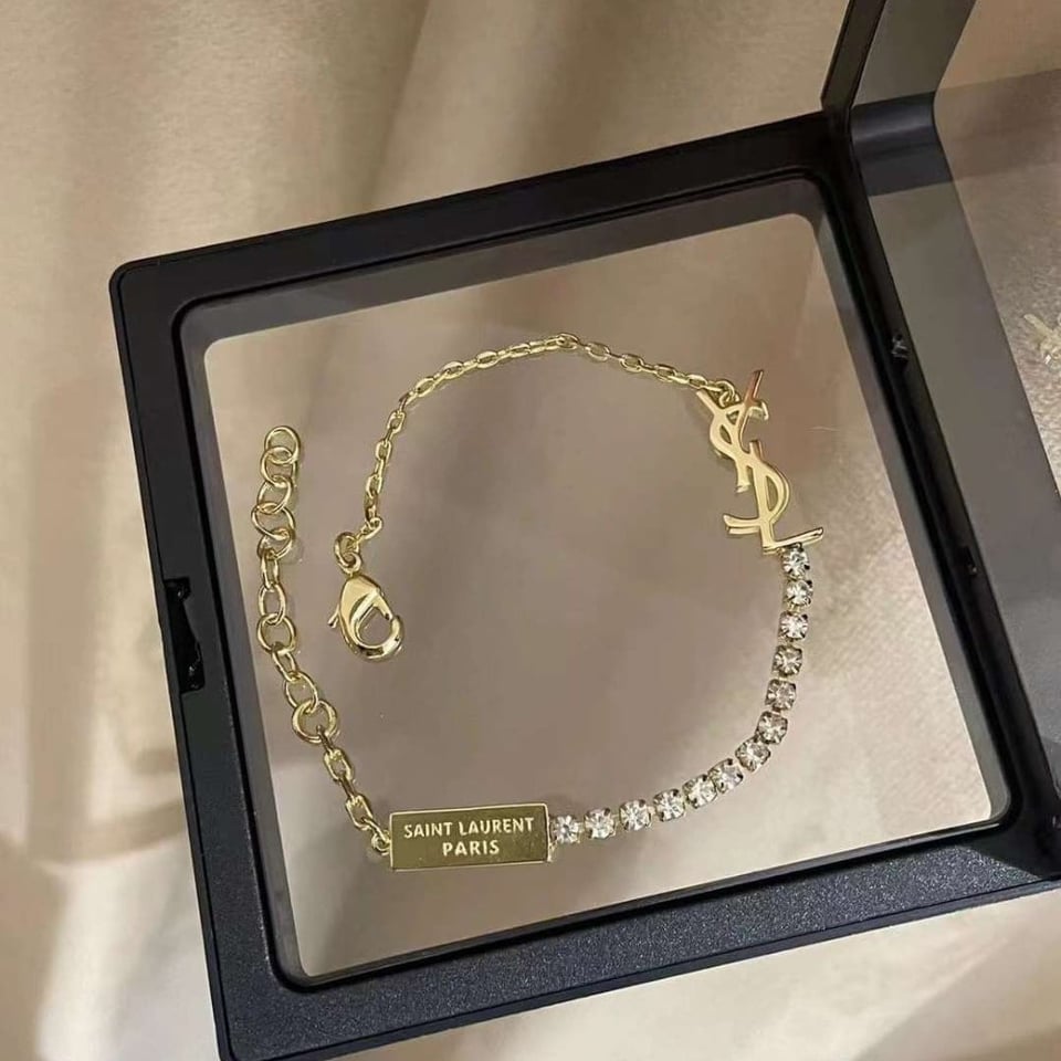 Saint Laurent Cassandre Charm Bracelet Gold 712345Y15268066 view 3