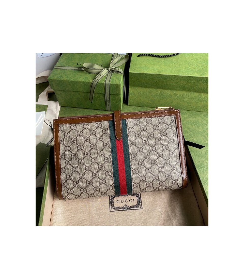 Gucci Jackie GG Coated Canvas Jackie 1961 Pouch Clutch Bag 30.5cm view 5