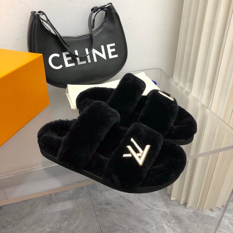 Louis Vuitton Lv Sunset Comfort Flat Mule Black view 5