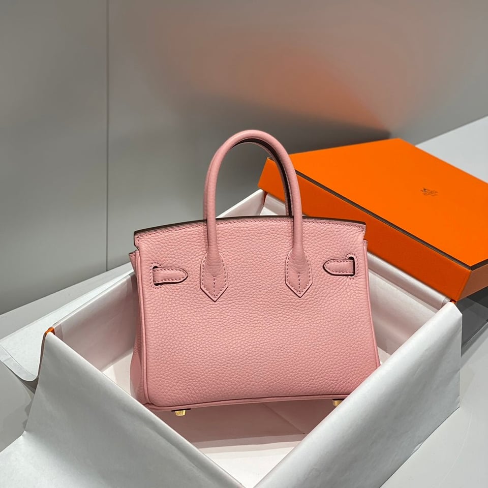Hermes Birkin 20Cm Rose Confetti Togo Leather Gold Hardware view 5