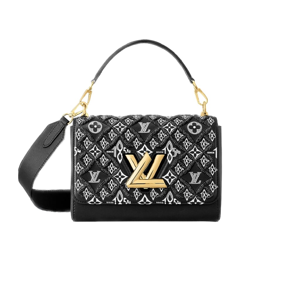 Louis Vuitton Twist Mm Monogram Jacquard Black 23Cm view 2