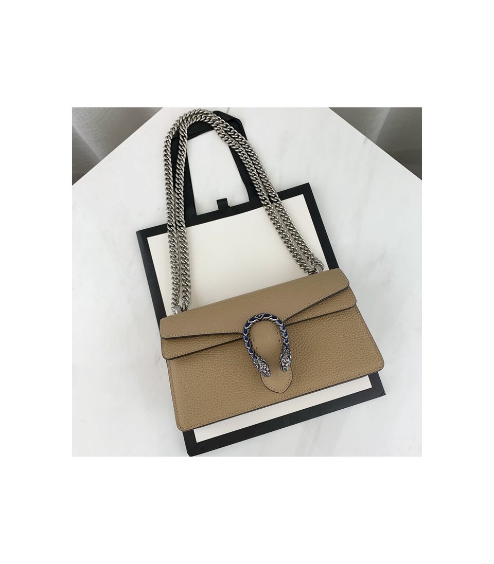 Gucci Dionysus Small Shoulder Bag in Apricot Leather view 5