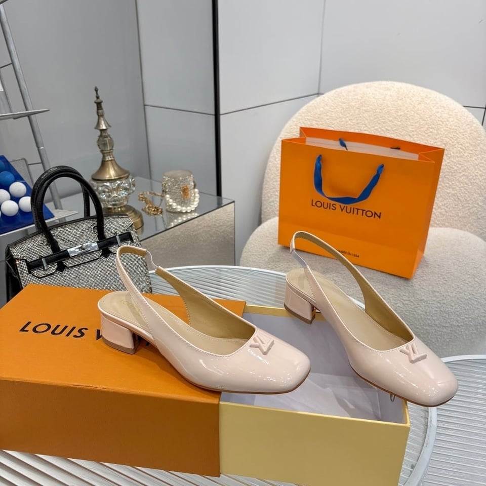 Louis Vuitton Swing Slingback Pump Nude 1Agufb view 6