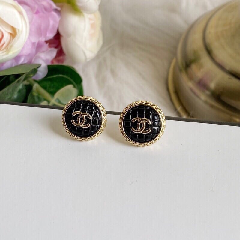 Chanel Button Earrings view 2