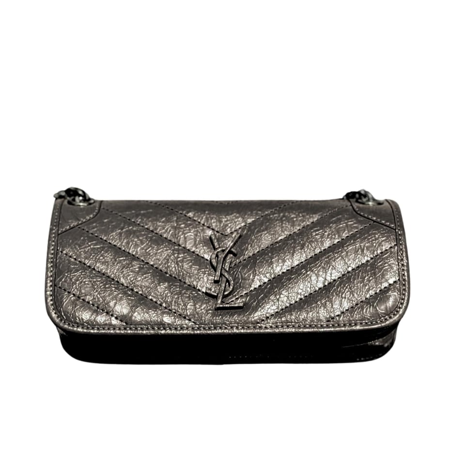 Saint Laurent Mini Matelasse Monogram Niki Bag Black 26Cm