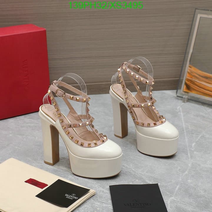 Valentino Rockstud Platform Pump In Patent Leather White view 6