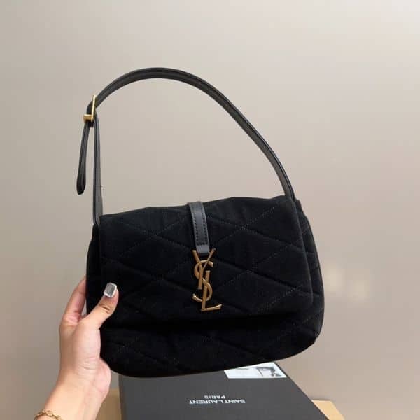 Saint Laurent Le 5 A 7 Hobo Bag Black 27Cm view 3