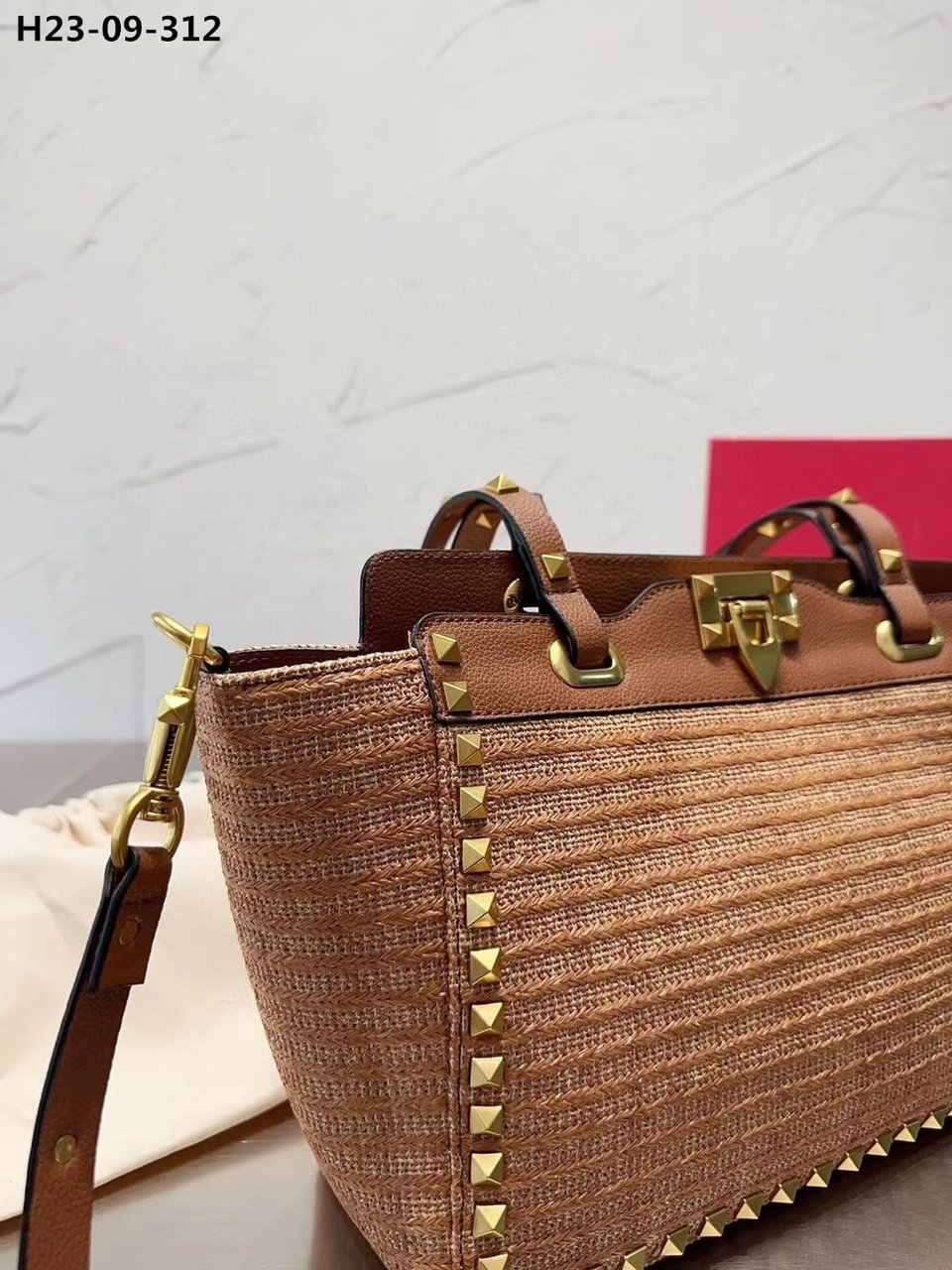 Valentino Rockstud Tote Bag Brown 28Cm view 6