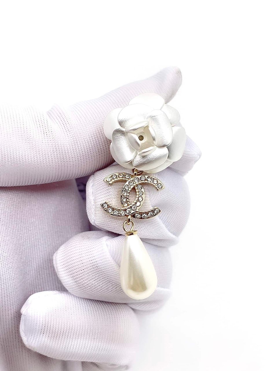 Chanel Pearl Earrings view 2