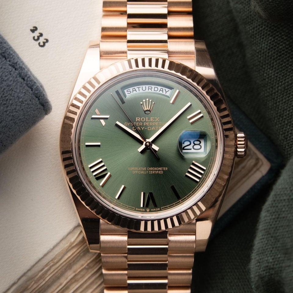 [Superclone] Rolex Day-Date 36mm Olive Green Dial President 128235 view 4