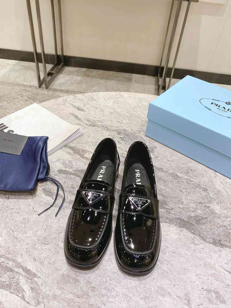 Prada Chocolate Brushed Leather Loafers Black 1D246Mulsf0002Fb050 view 10