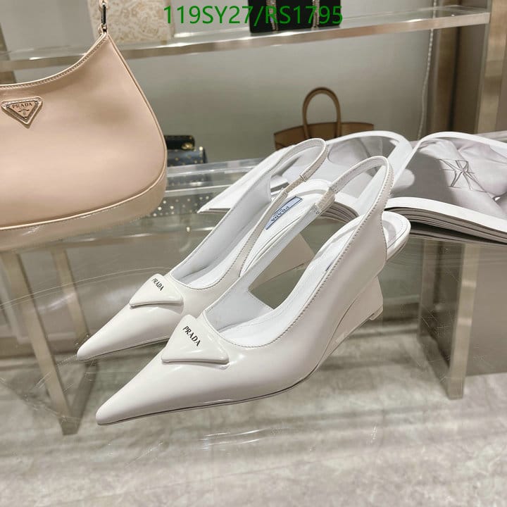 Prada Brushed Leather Slingback Pumps White view 7