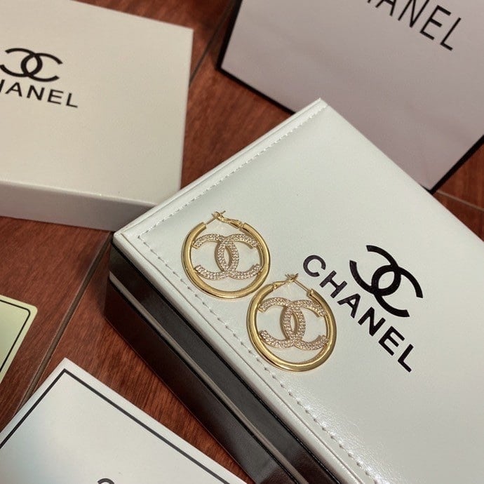 Chanel Gold Cc Earrings view 2