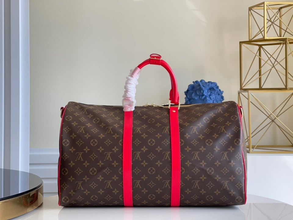 Louis Vuitton Keepall Bandouliere 50 Monogram Canvas Red 50cm LV M44740 view 3
