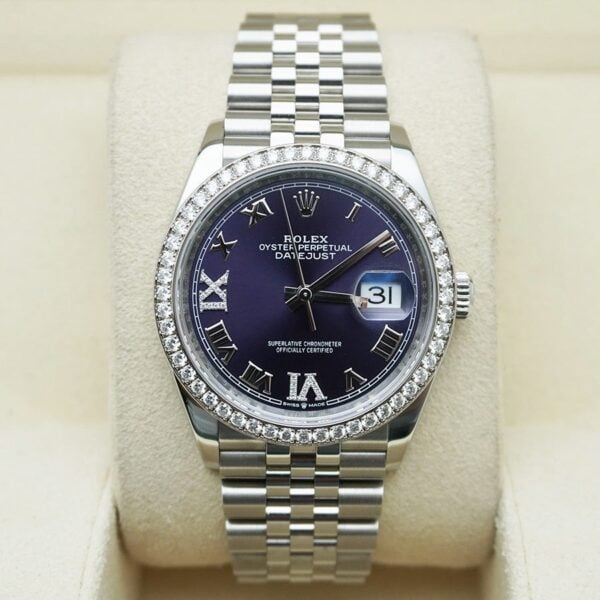 [Superclone] Rolex Datejust 36mm Aubergine Dial Jubilee 126284RBR view 2