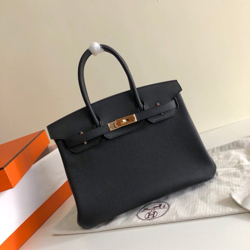 Hermes Black Togo Leather Birkin 30 view 3