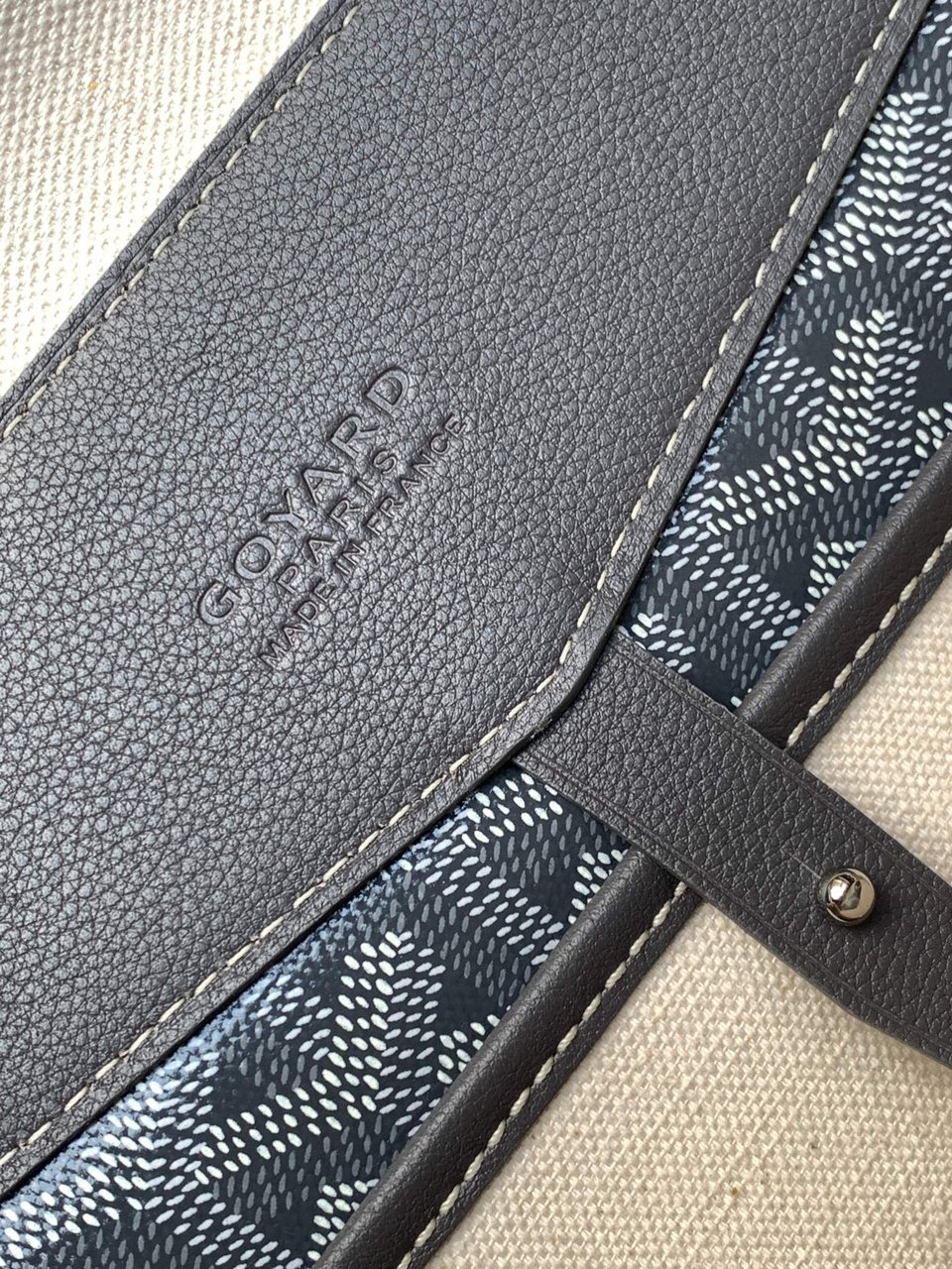 Goyard Cisalpin Document Case 39cm Gray Goyardine Canvas And Calfskin view 9