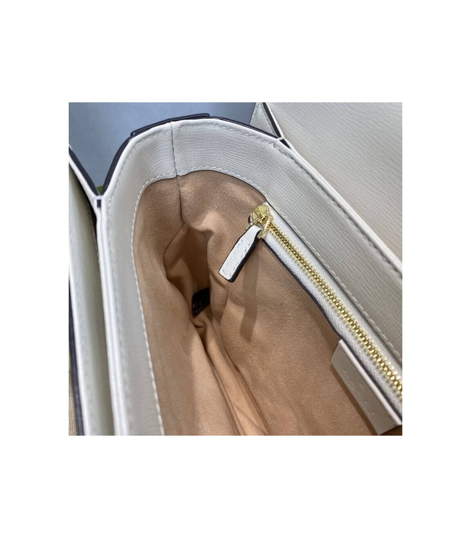Gucci 1955 Horsebit White GG Supreme Canvas Shoulder Bag 25cm view 17