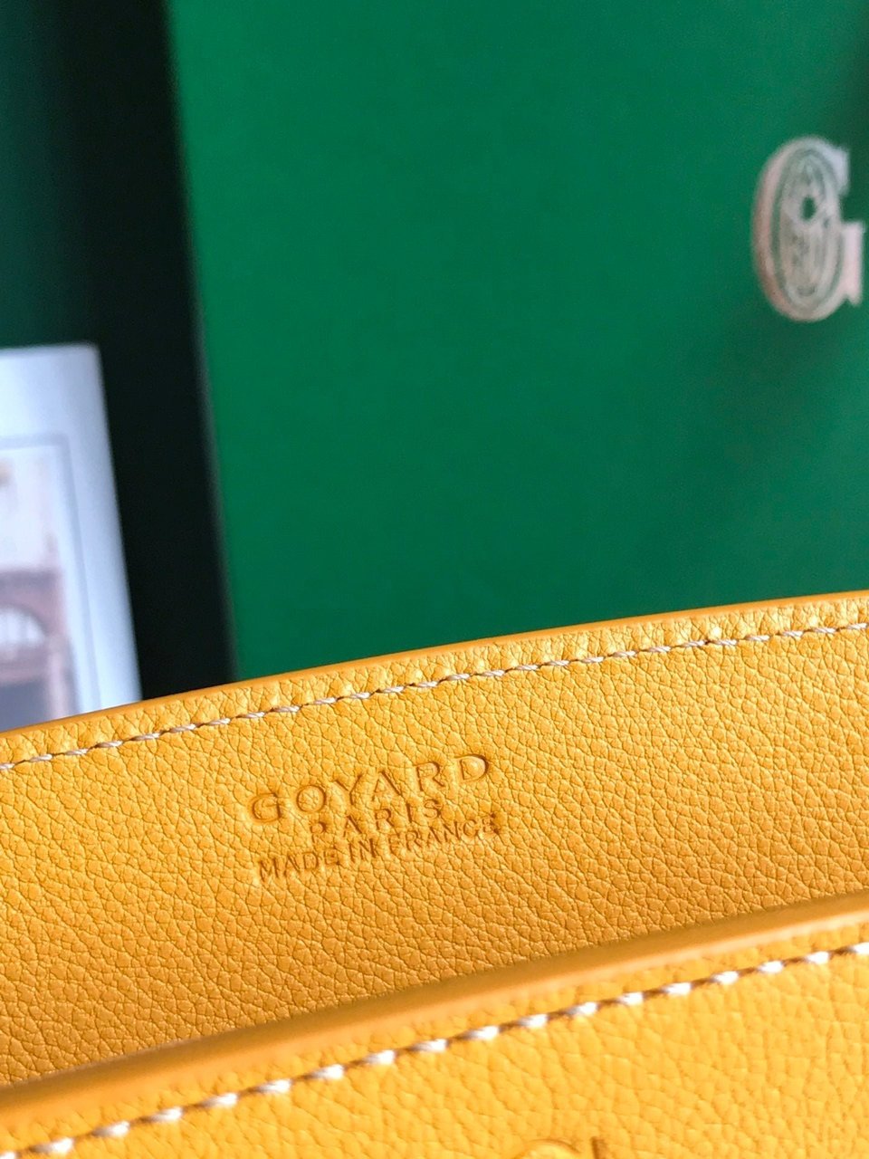 Goyard Rouette Structuré Mini Bag 21 Cm Yellow Goyardine Canvas And Calfskin view 7